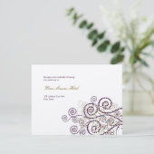 Carte de réception de mariage élégante Boho spiral (Debout devant)