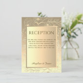 Carte de réception de mariage élégante et luxueuse (Debout devant)