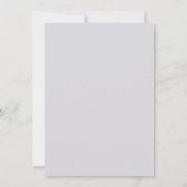 Carte de réception de mariage élégante grise moder (Dos)