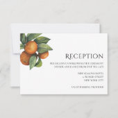 Carte de réception de mariage élégante sur le thèm (Devant)