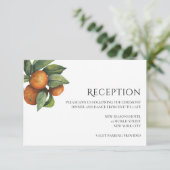 Carte de réception de mariage élégante sur le thèm (Debout devant)