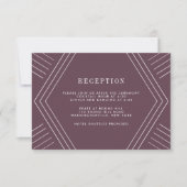 Carte de réception de mariage Empire | Eggplant (Devant)