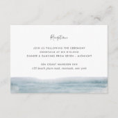 Carte de réception de mariage en bord de mer à mar (Devant)