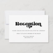 Carte de réception de mariage en écriture rétro vi (Devant)