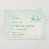 Carte de réception de mariage étoile de mer aquare (Devant / Derrière)