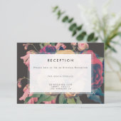 Carte de réception de mariage Fete Botanique Rose (Debout devant)