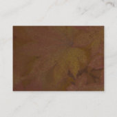 Carte de réception de mariage Feuille en érable co (Dos)