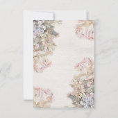 Carte de réception de mariage floral à l'aquarelle (Dos)