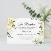 Carte de réception de mariage floral aquarelle (Debout devant)