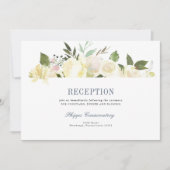 Carte de réception de mariage Floral Boho (Devant)