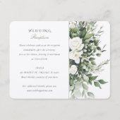 Carte de réception de mariage Floral Elegance (Devant)