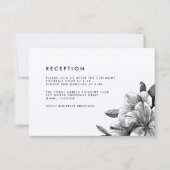 Carte de réception de mariage Floral Kraft (Devant)