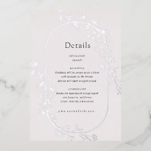 Carte de réception de mariage floral moderne esqui