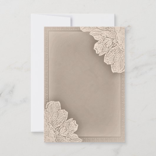 Carte de réception de mariage floral rustique en r (Dos)