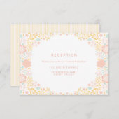 Carte de Réception de Mariage Florale Bonbons Past (Devant / Derrière)