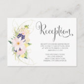 Carte de réception de mariage florale de printemps (Devant)