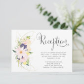 Carte de réception de mariage florale de printemps (Debout devant)