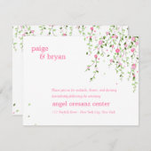 Carte de réception de mariage Garden Blooms (Devant / Derrière)