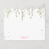 Carte de réception de mariage Garden Blooms (Dos)