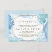 Carte de réception de mariage géométrique (Devant / Derrière)