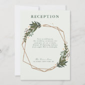 carte de réception de mariage géométrique florale (Devant)