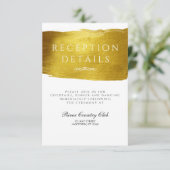 Carte de réception de mariage Gold Glam et élégant (Debout devant)