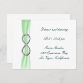Carte de réception de mariage Green Infinity (Devant / Derrière)