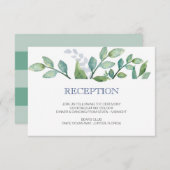 Carte de réception de mariage GREENERY (Devant / Derrière)