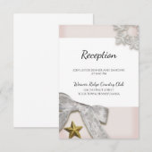 Carte de réception de mariage hivernal Flocons de (Devant / Derrière)