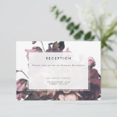 Carte de réception de mariage Imaginaire violet (Debout devant)