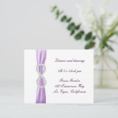 Carte de réception de mariage Lavender Diamond Inf (Debout devant)