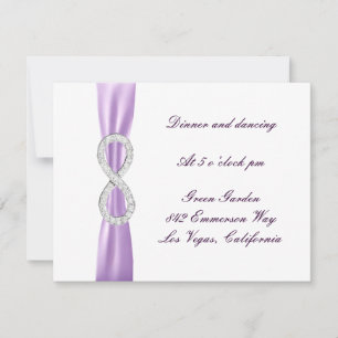 Carte de réception de mariage Lavender Diamond Inf