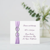 Carte de réception de mariage Lavender Infinity (Debout devant)