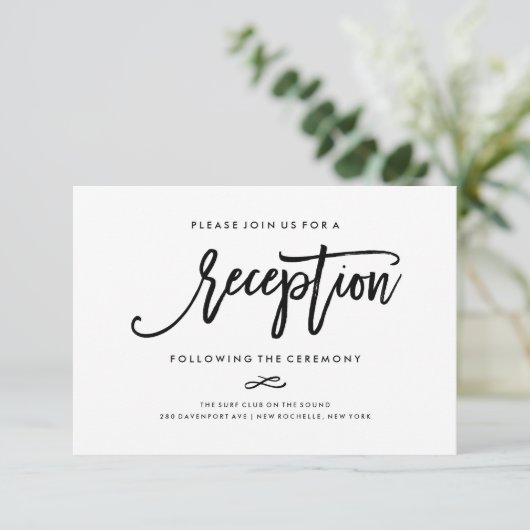 Carte De Réception De Mariage Lettrée À La Main Ch (Debout devant)