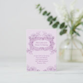 Carte de réception de mariage Lilac Frame Antique (Debout devant)
