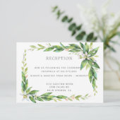 Carte de réception de mariage L'Orangerie (Debout devant)