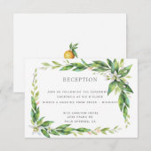 Carte de réception de mariage L'Orangerie (Devant / Derrière)