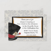 Carte de réception de mariage Mad Hatter (Devant / Derrière)