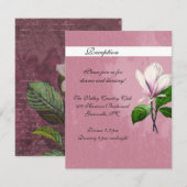 Carte de réception de mariage Magnolia Song (Devant / Derrière)