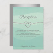 Carte de réception de mariage minimaliste menthe e (Devant / Derrière)