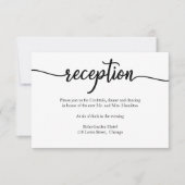 Carte de réception de mariage minimaliste moderne (Devant)