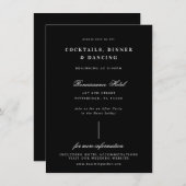 Carte de réception de mariage minimaliste moderne (Devant / Derrière)