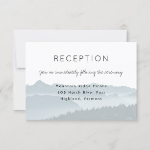 Carte de réception de mariage Misty Mountain Ridge