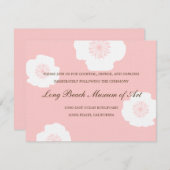 Carte de réception de mariage Modern Poppies - Ros (Devant / Derrière)