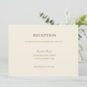 Carte de réception de mariage moderne (Debout devant)