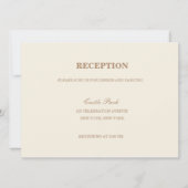 Carte de réception de mariage moderne (Devant)