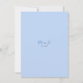 Carte de réception de mariage moderne à fleur de b (Dos)