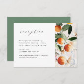 carte de réception de mariage moderne agrumes oran (Devant / Derrière)