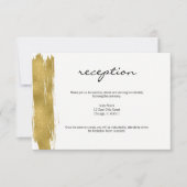 Carte de réception de mariage moderne avec coup de (Devant)