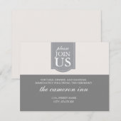 Carte de réception de mariage moderne avec ruban p (Devant / Derrière)